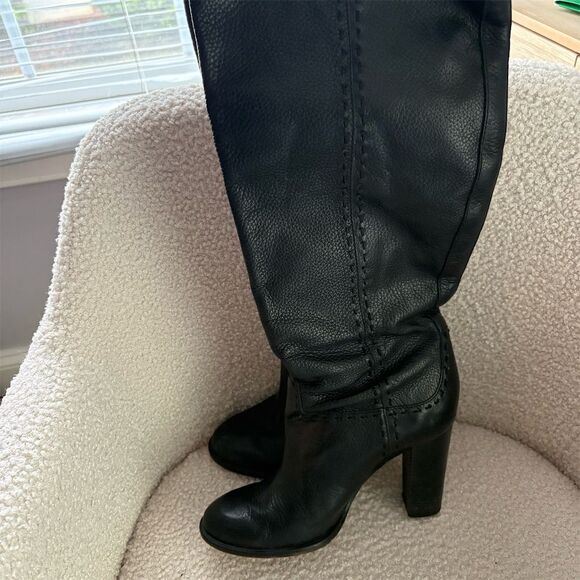 Tory Burch Shoes - Tory Burch Women's Black Leather Knee-High Boots Size 7M Casual